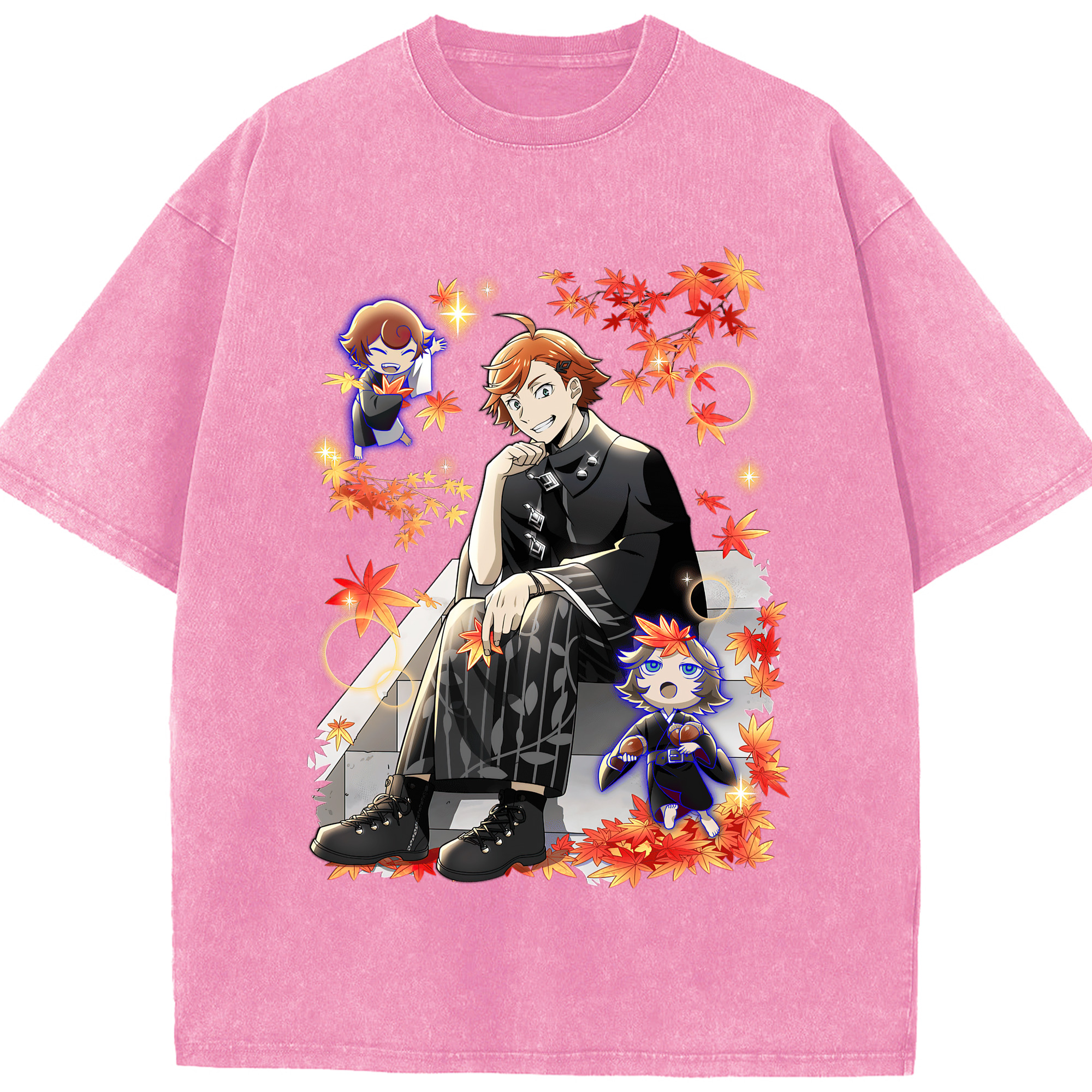 （画像用） 文豪ストレイドッグス Bungo Stray Dogs 綿100% ヴィンテージ風 半袖Tシャツ（フロントプリント）